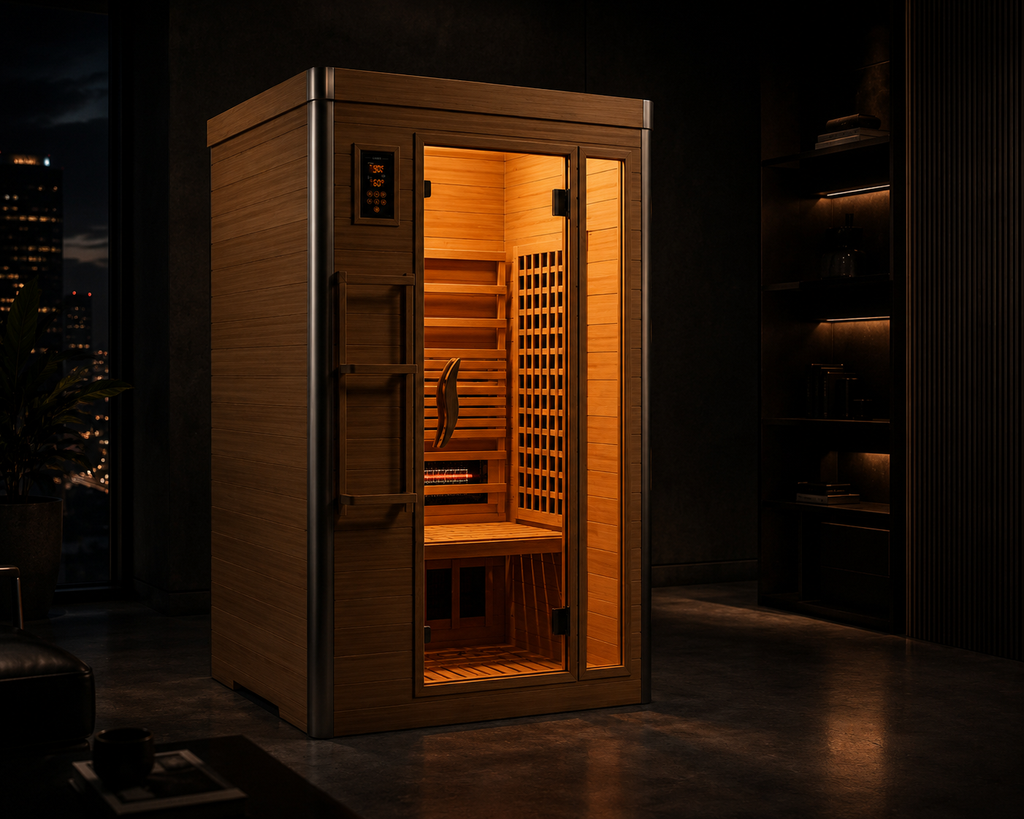 EMBER Solo — 1-Person Far Infrared Sauna | Canadian Hemlock, Low EMF